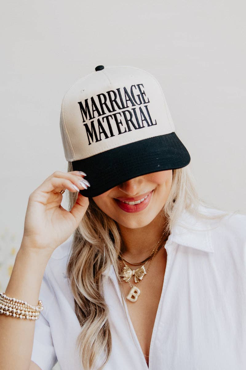 Marriage Material Two-Toned Trucker Hat