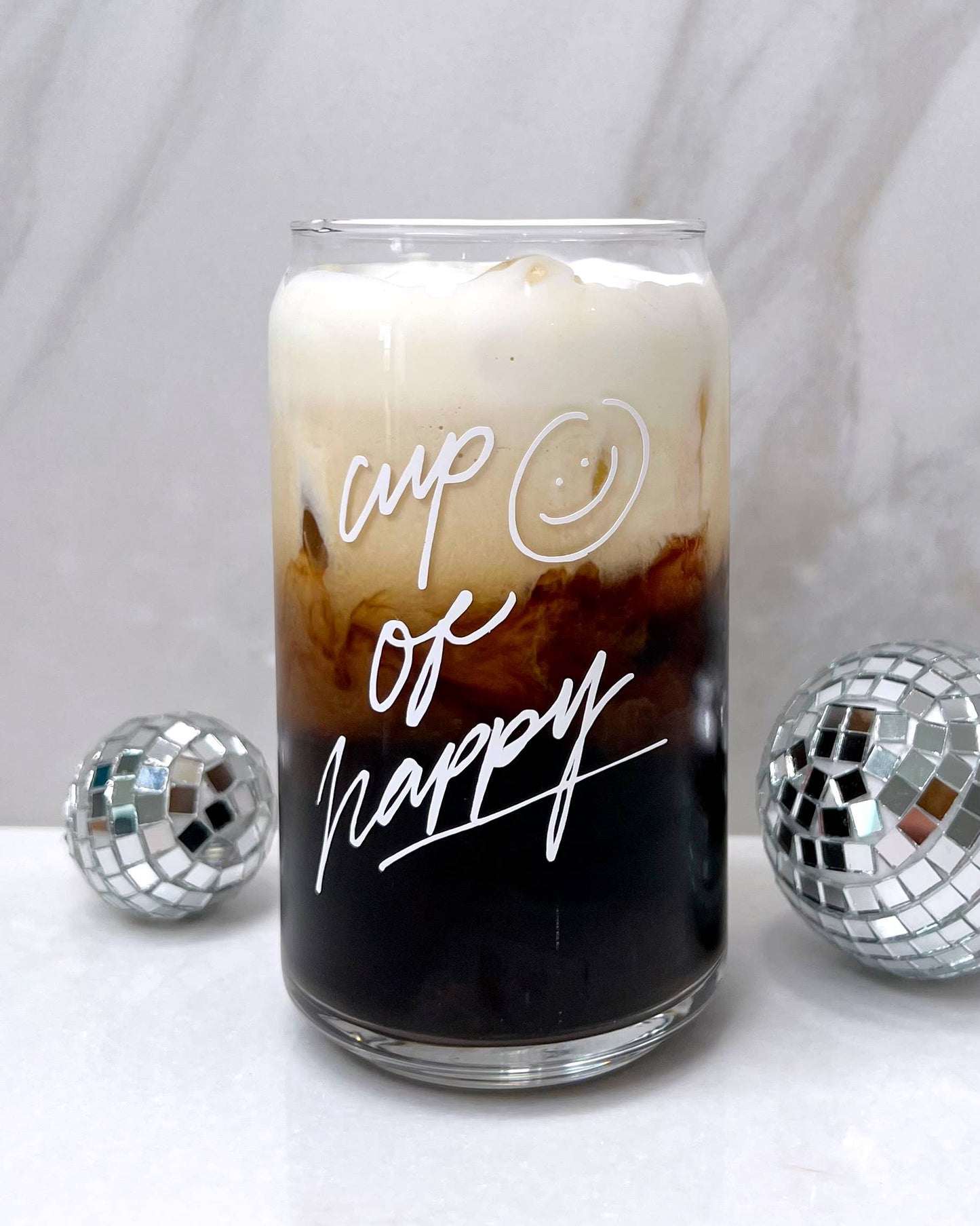 Cup of Happy | Modern Coffee Glass