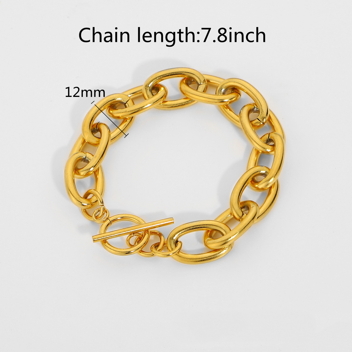 Multi Style 18K Gold Plated Steel Chain Bracelets - FGS