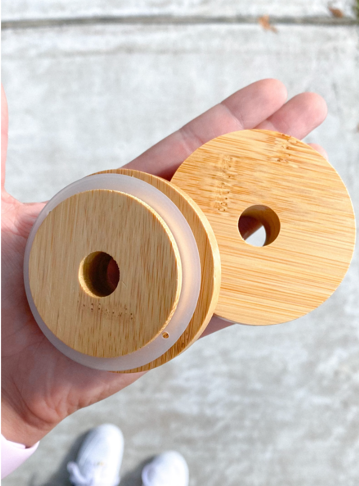Bamboo Can Glass Lid | Modern Coffee Glass Lid