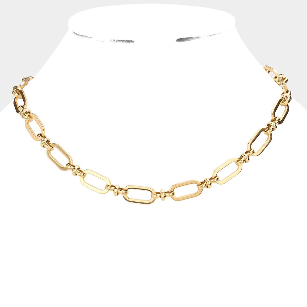 18K Gold Dipped Stainless Steel Handmade Chain Necklace