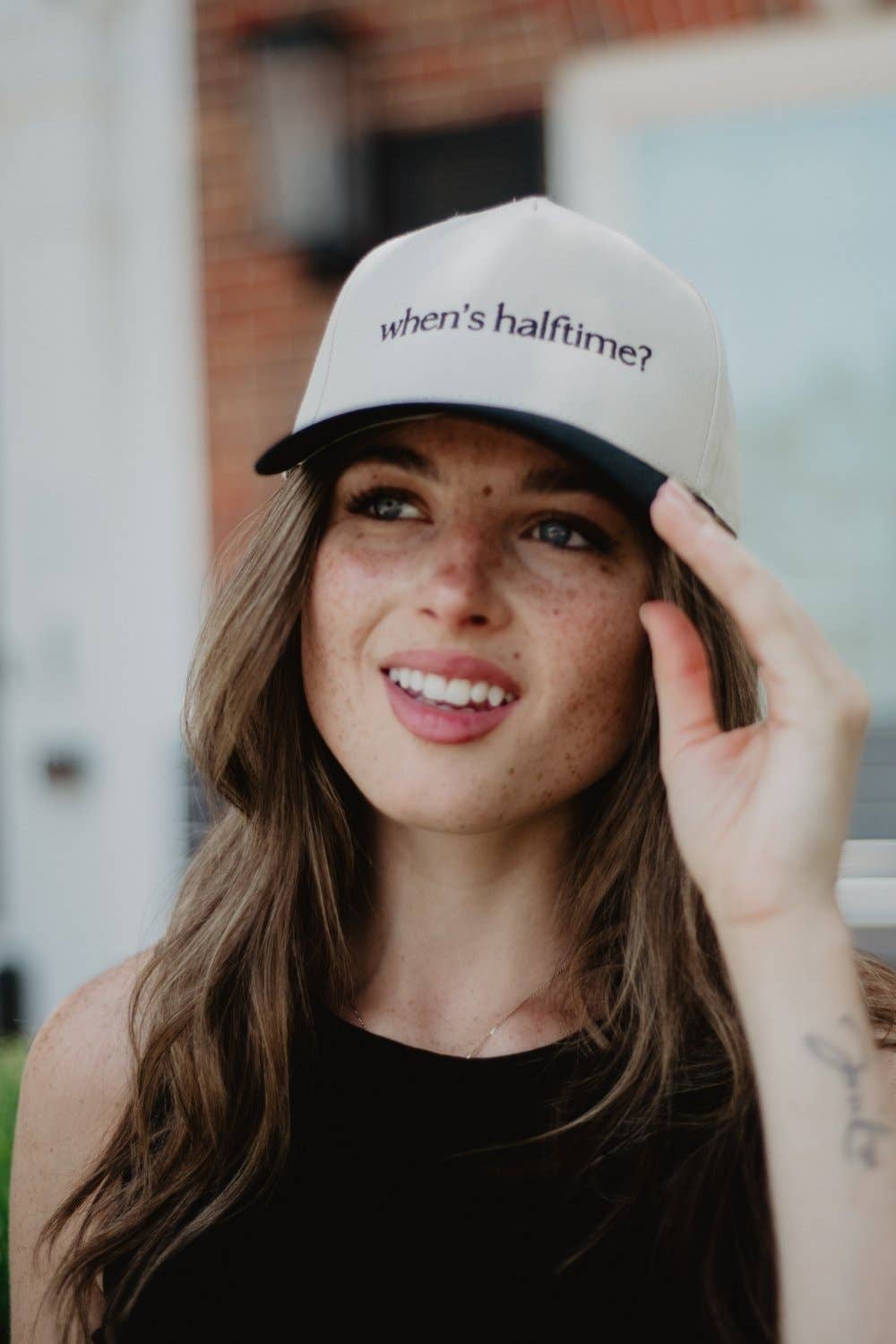 When's Halftime? Wholesale Two-Toned Vintage Hat College Gra