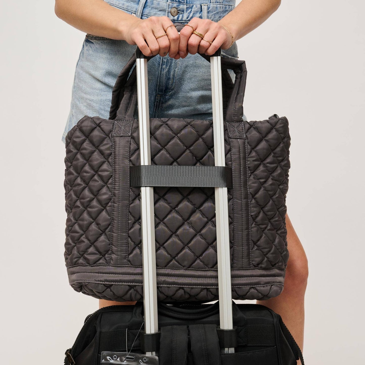 Lanya Quilted Nylon Travel Tote