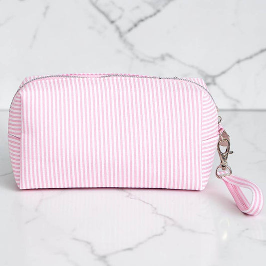Striped Bubble Cosmetic Pouch Bag