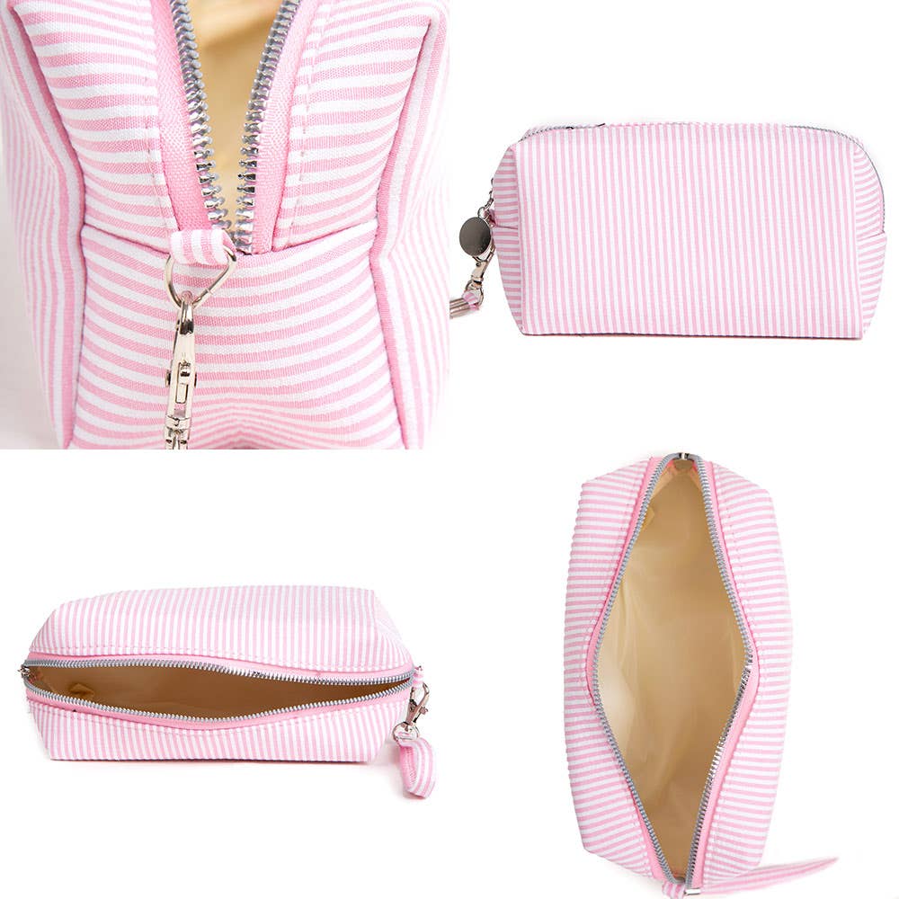 Striped Bubble Cosmetic Pouch Bag