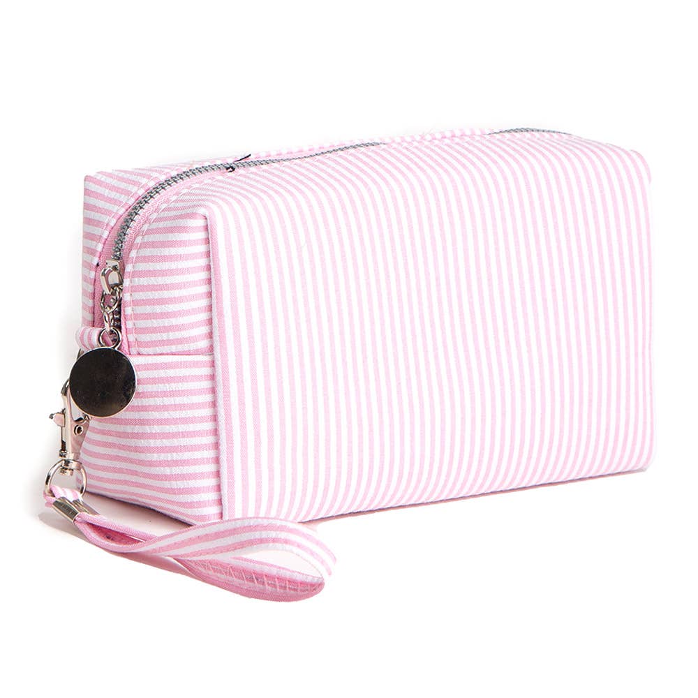 Striped Bubble Cosmetic Pouch Bag