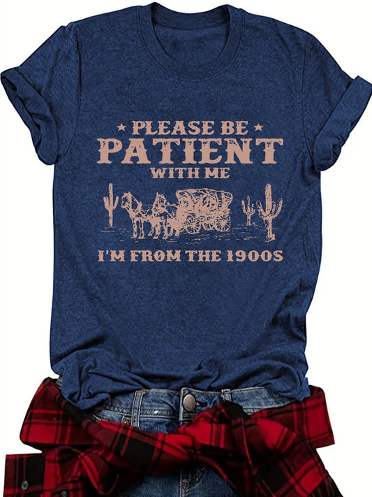 BE PATIENT Graphic short sleeve t-shirts