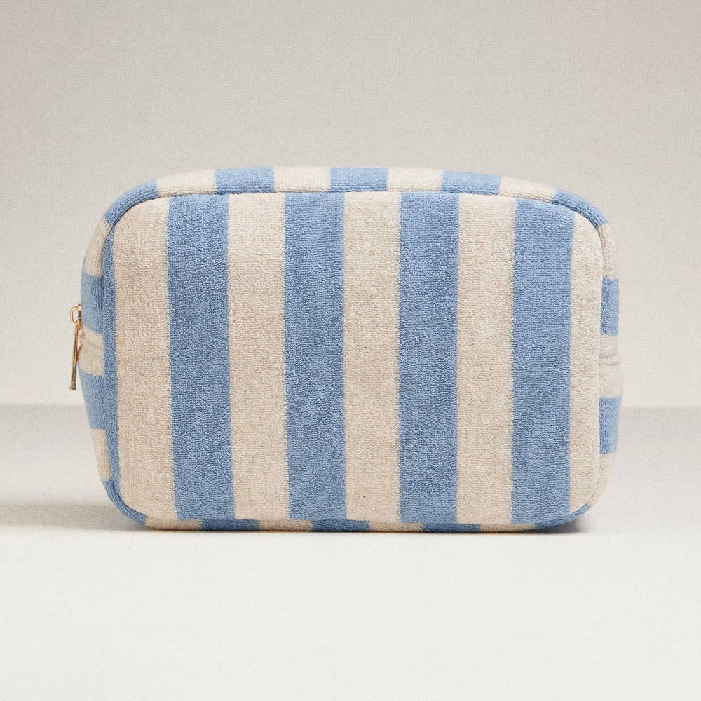 Striped Pattern Cosmetic Pouch Bag