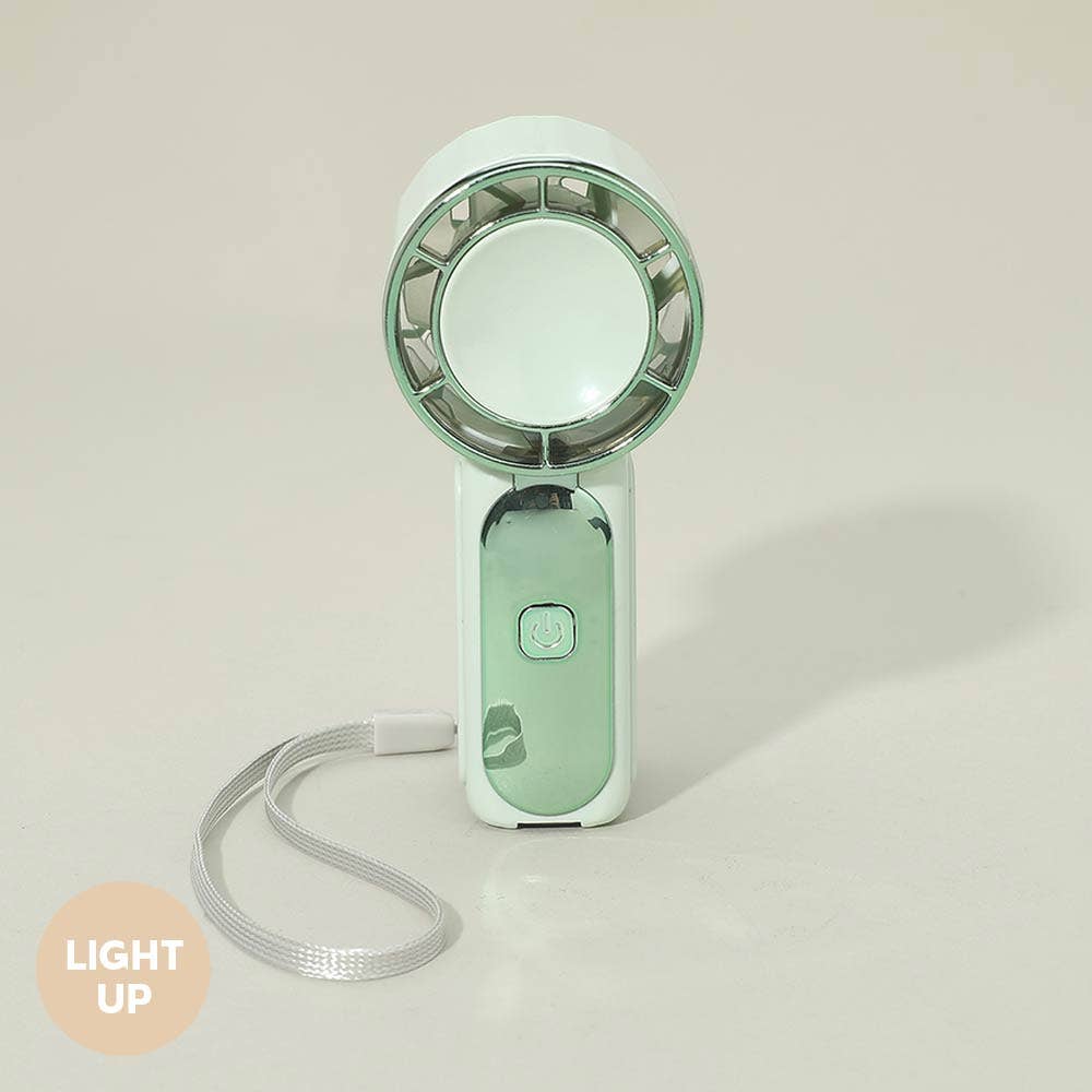 Light Up Digital Display Portable Handheld Mini Fan