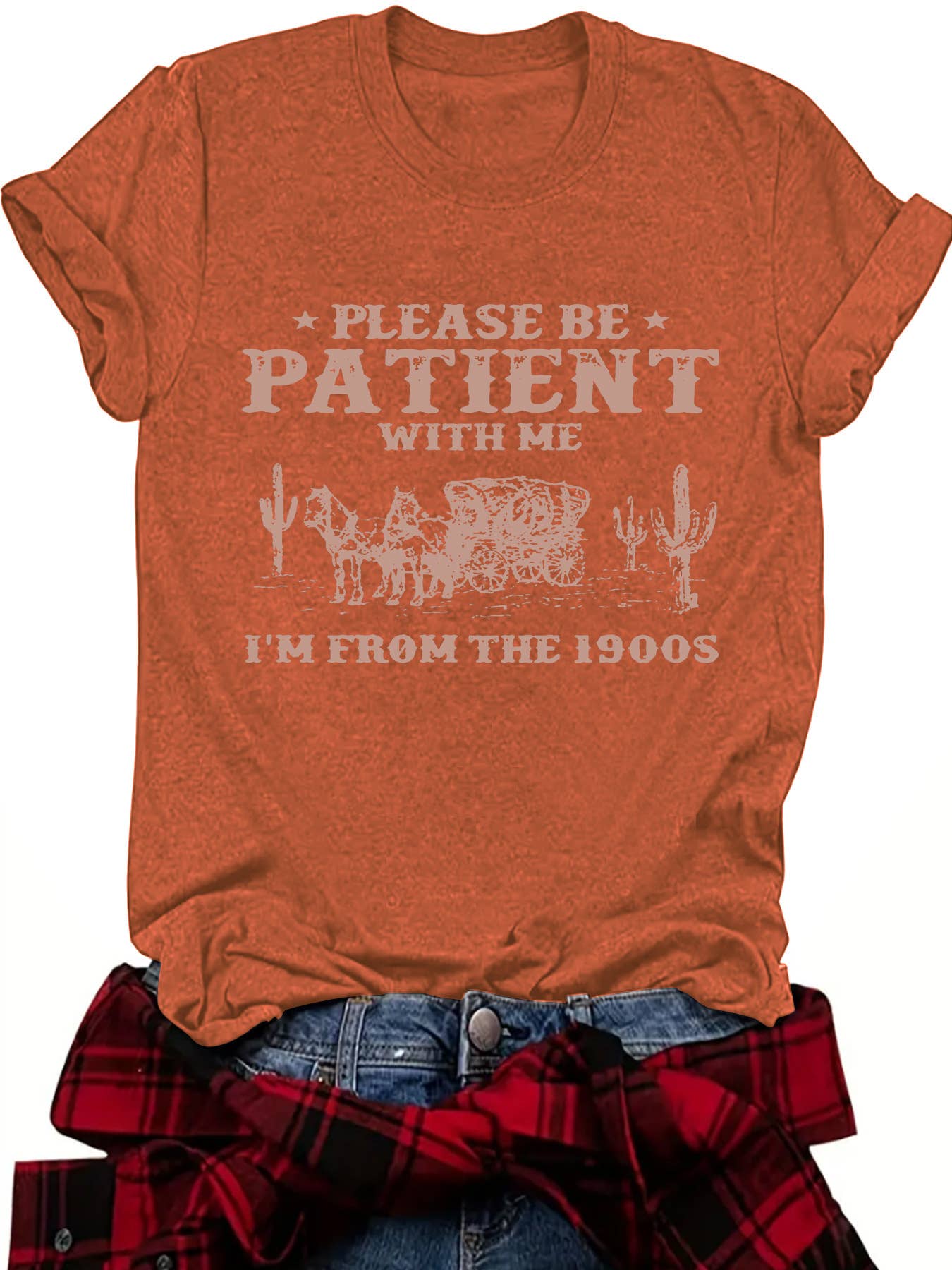 BE PATIENT Graphic short sleeve t-shirts