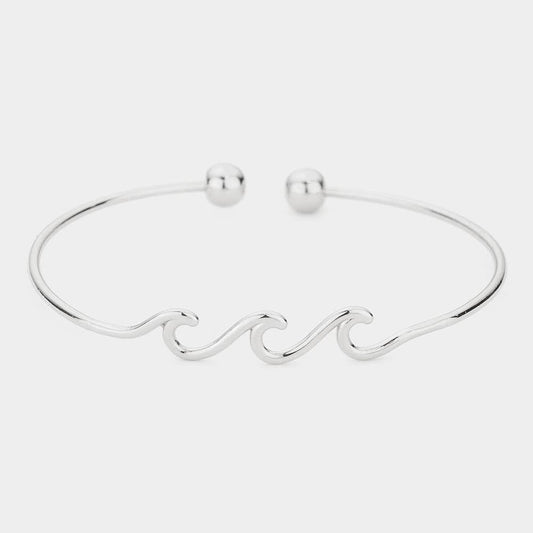 Metal Wave Cuff Bracelet