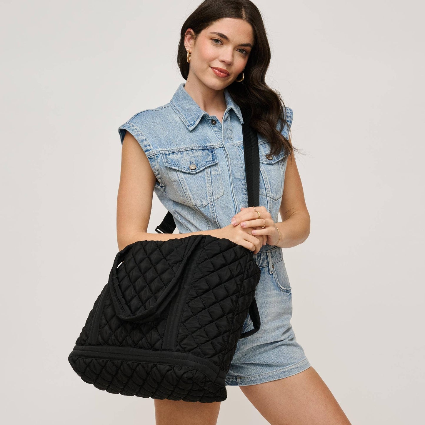 Lanya Quilted Nylon Travel Tote