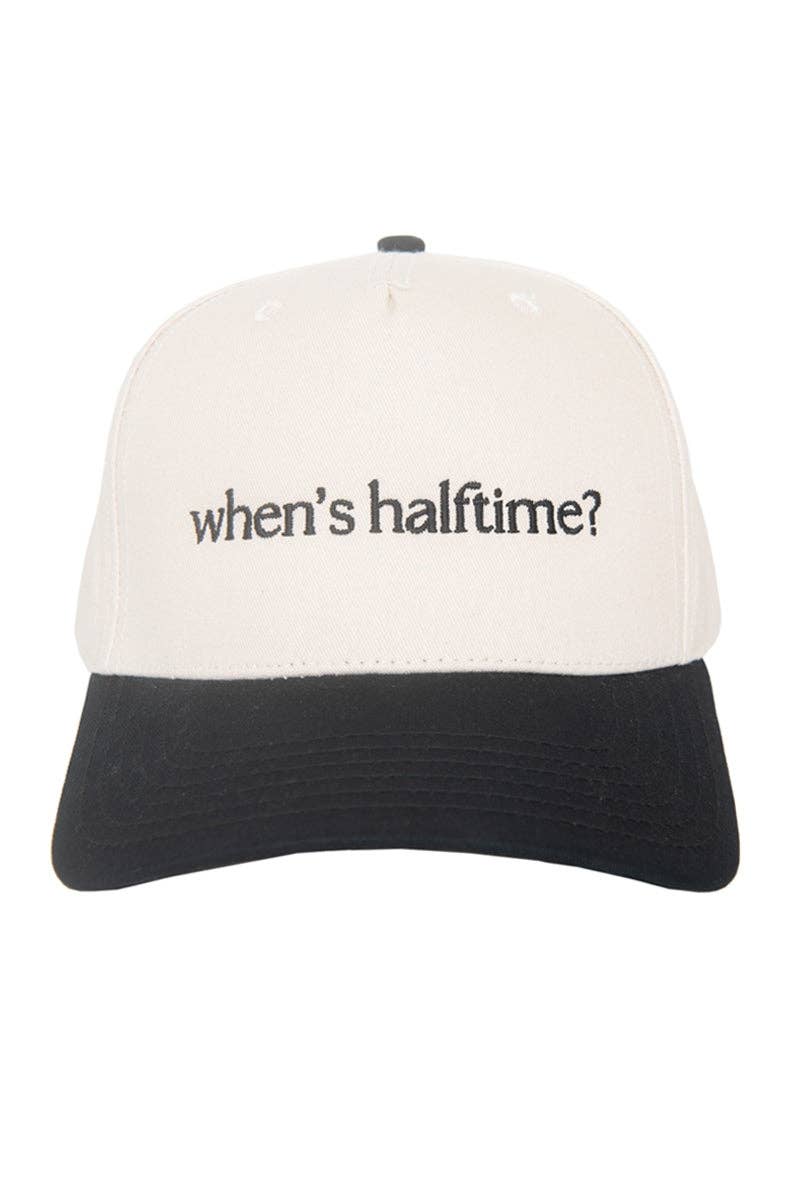 When's Halftime? Wholesale Two-Toned Vintage Hat College Gra