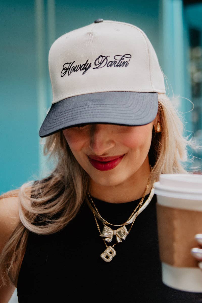 Howdy Darlin' Two-Toned Trucker Hats For Women