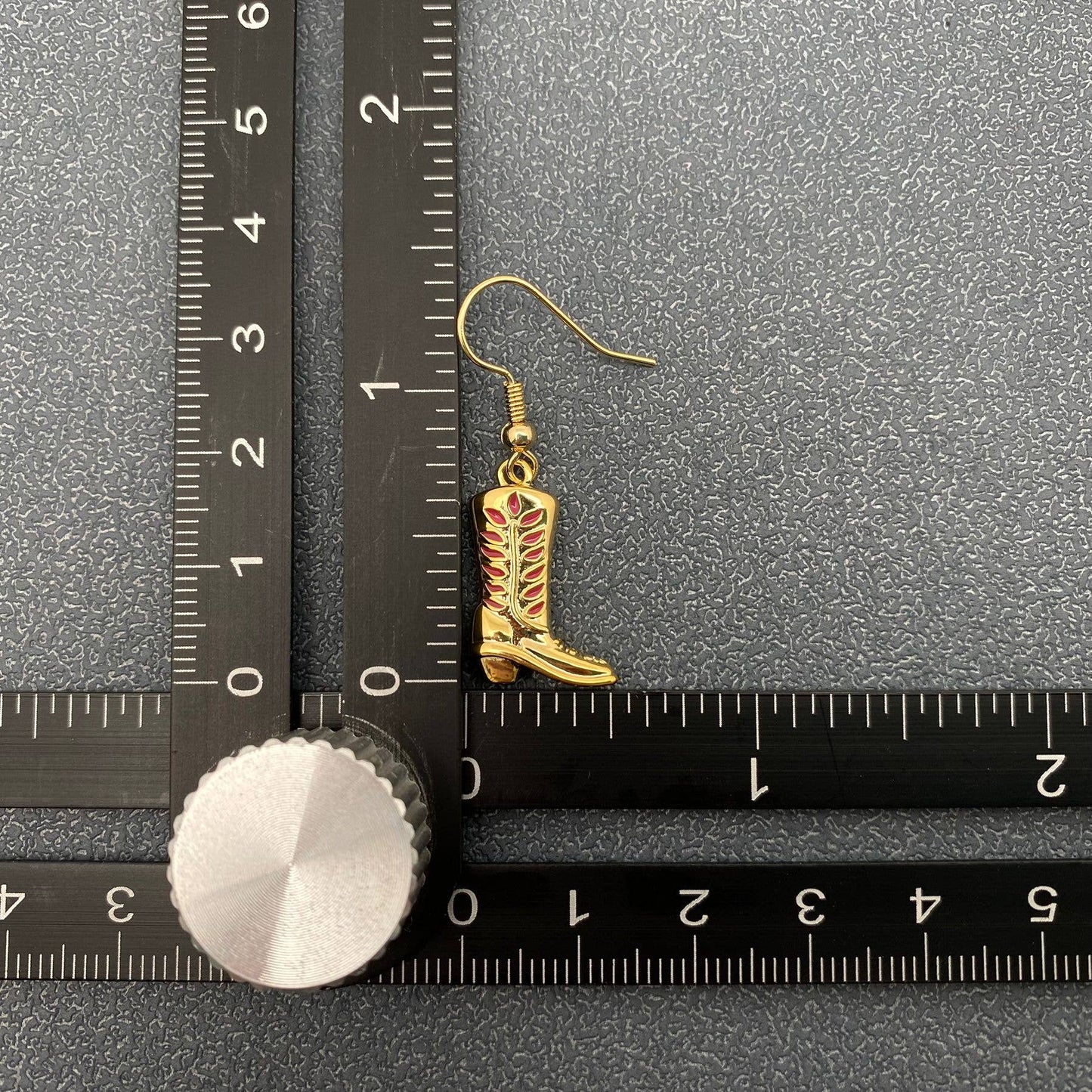 WJ - Western Enamel 18K Gold-plated Cowgirl Boots Earrings
