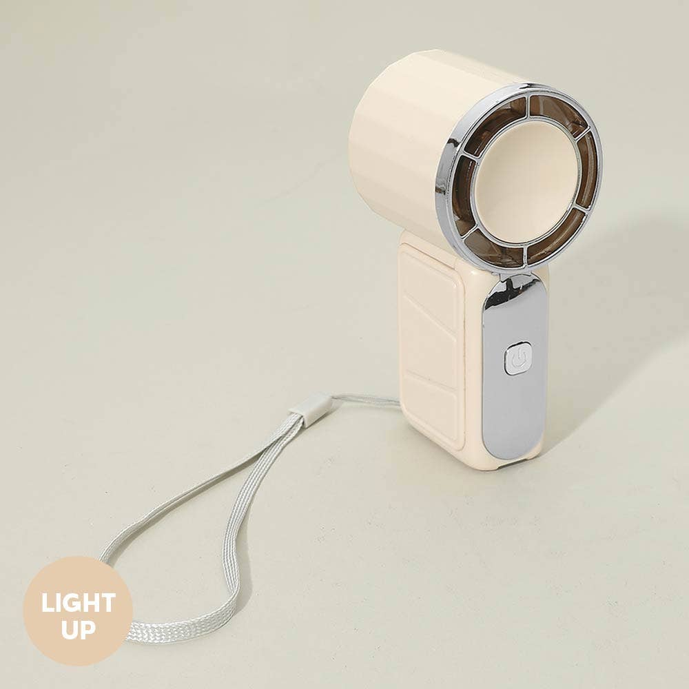 Light Up Digital Display Portable Handheld Mini Fan