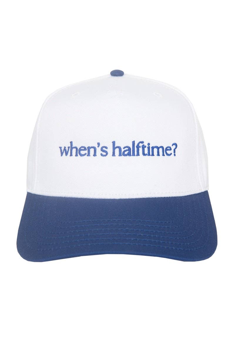 When's Halftime? Wholesale Two-Toned Vintage Hat College Gra