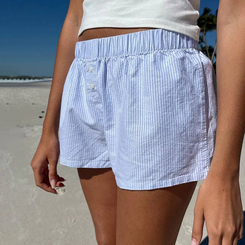 Striped Pull-On Boxer Shorts