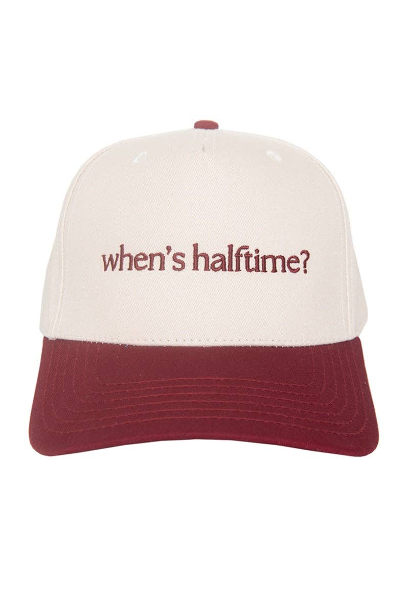 When's Halftime? Wholesale Two-Toned Vintage Hat College Gra