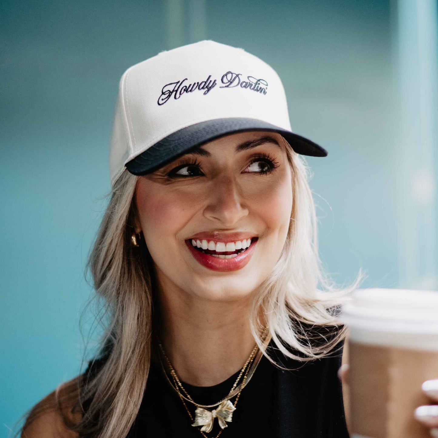 Howdy Darlin' Two-Toned Trucker Hats For Women