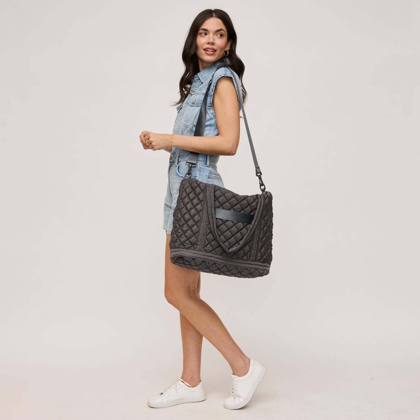 Lanya Quilted Nylon Travel Tote