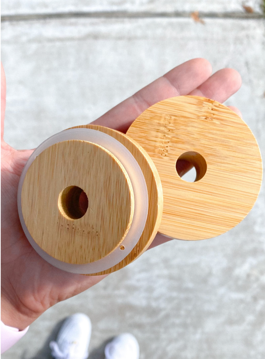 Bamboo Can Glass Lid | Modern Coffee Glass Lid
